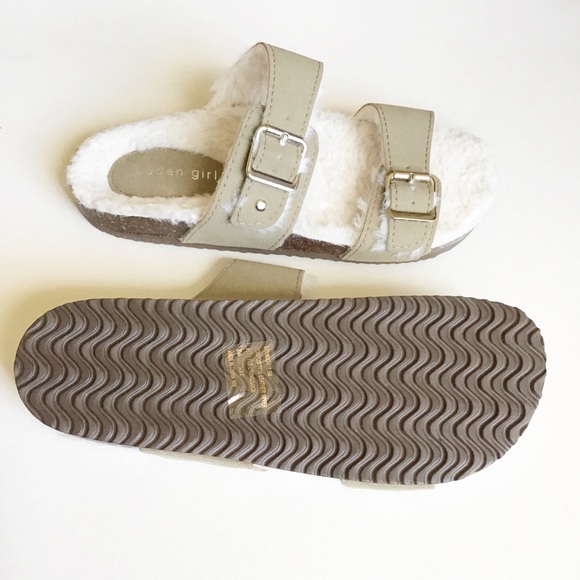 Madden Girl Faux Fur Lined Slide Sandals - Picture 4 of 5